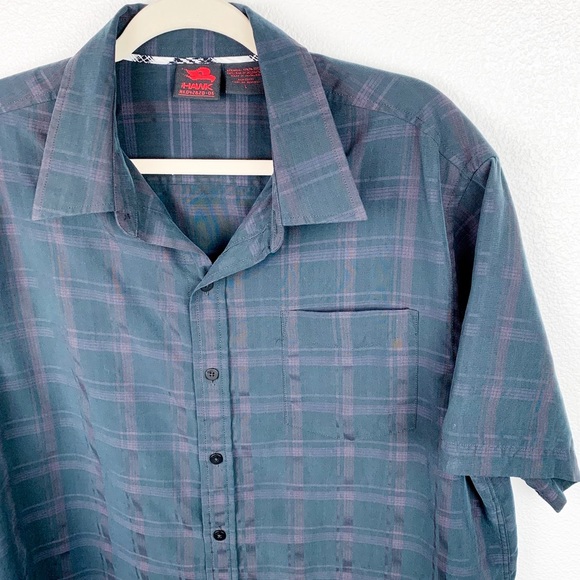😄 Tony Hawk plaid short sleeve button down shirt - Picture 3 of 7